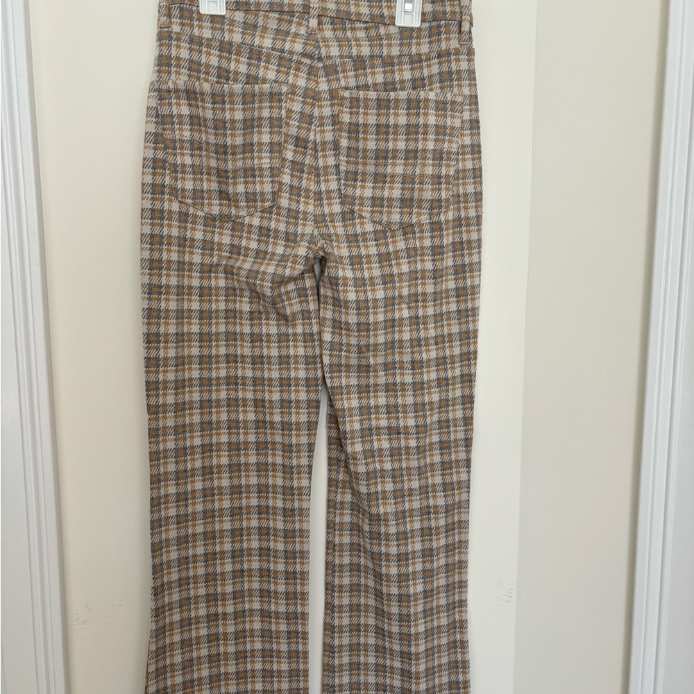 American Eagle Plaid Pants in Brown and Gray
